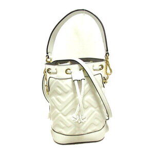 Fendi Mon Tresor Shoulder Bag Leather White